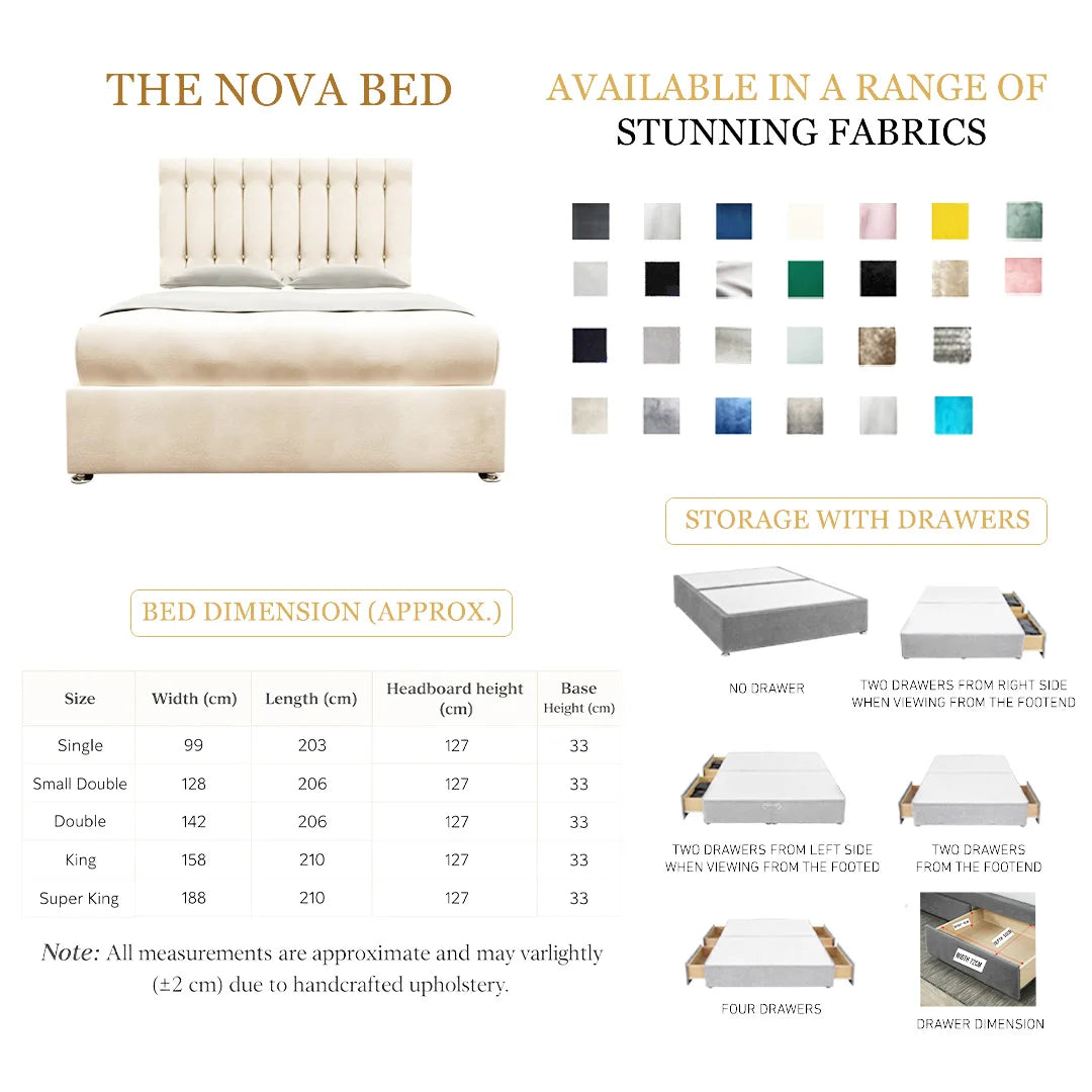 The Nova Storage Bed With Optional Drawers