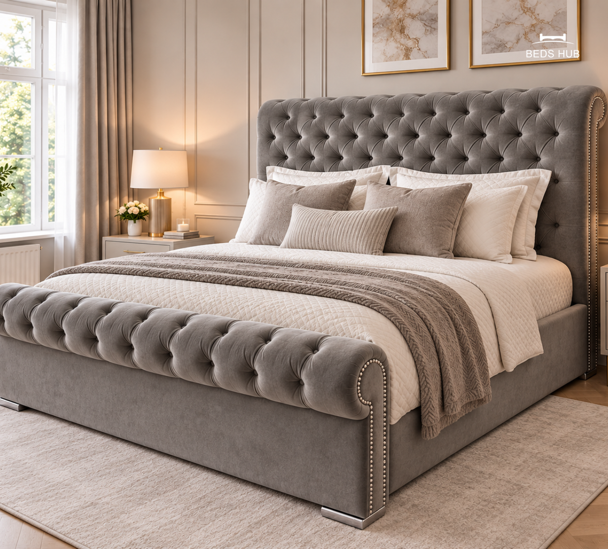 The Sleigh Ottoman Bed