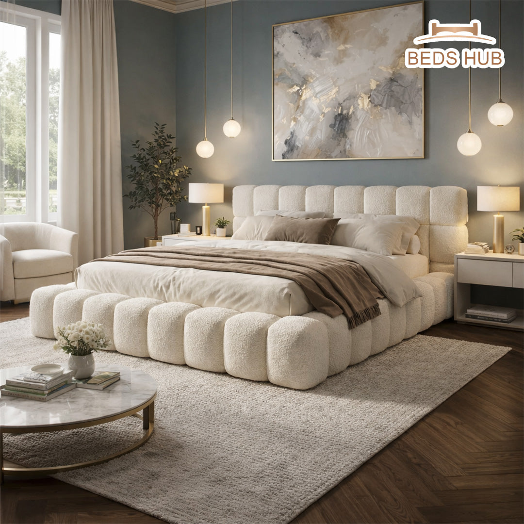 The Marshmallow Boucle Bed