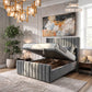 The Elara Wingback Ottoman Storage Bed