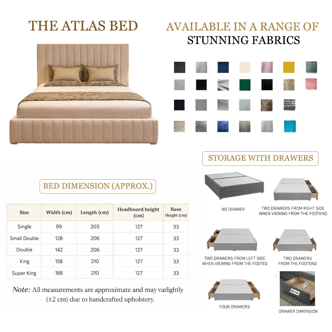 The Atlas Storage Bed With Optional Drawers