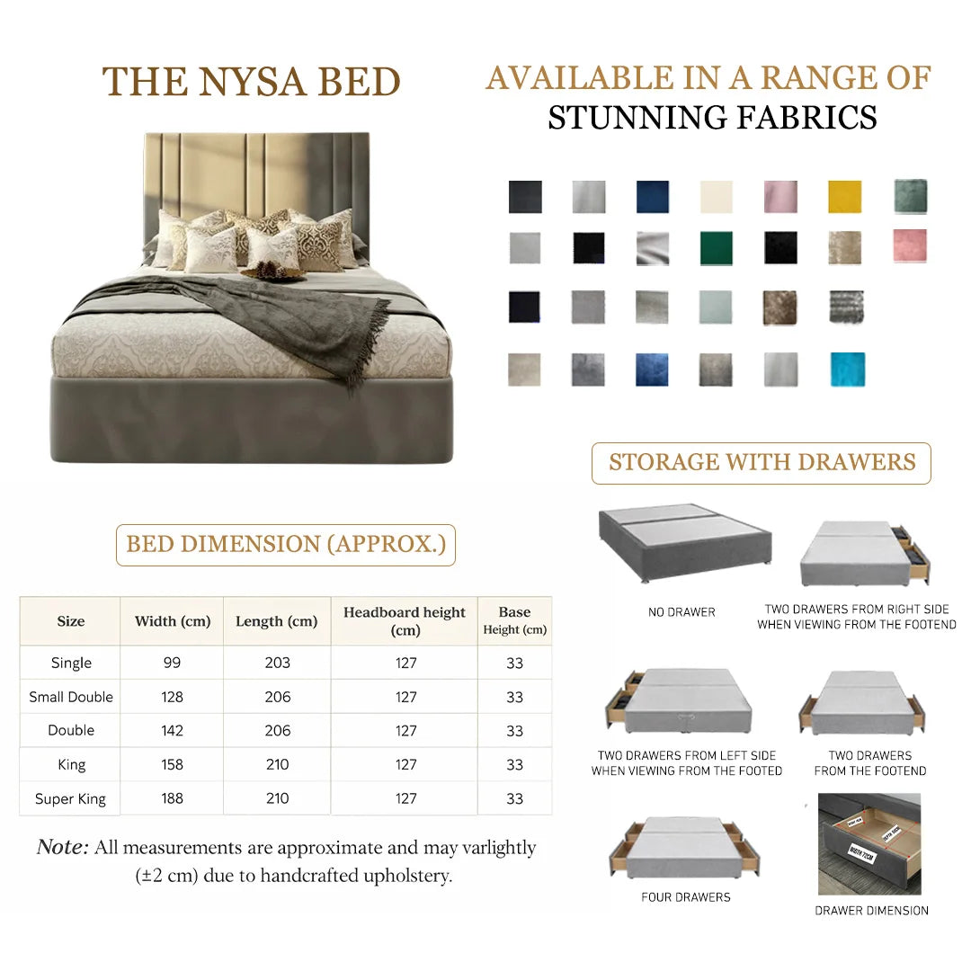 The Nysa Storage Bed With Optional Drawers