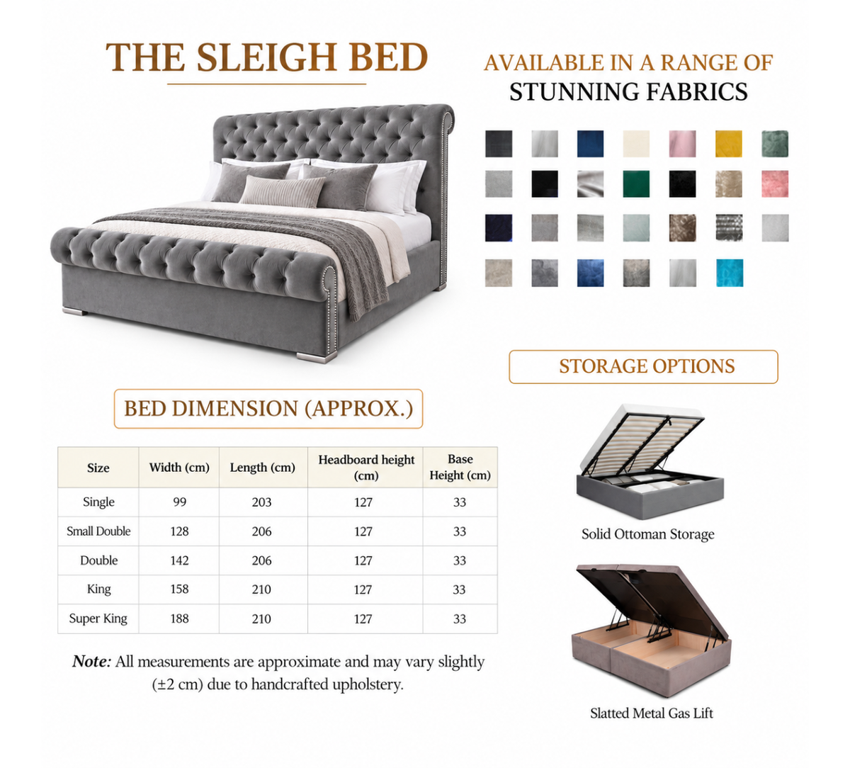 The Sleigh Ottoman Bed