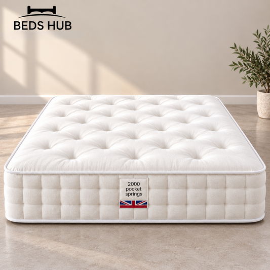 BEDS HUB 2000 Pocket Sprung Luxury Mattress