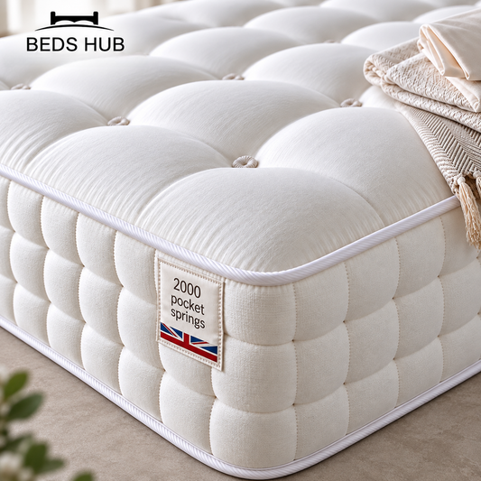 BEDS HUB 2000 Pocket Sprung Luxury Mattress