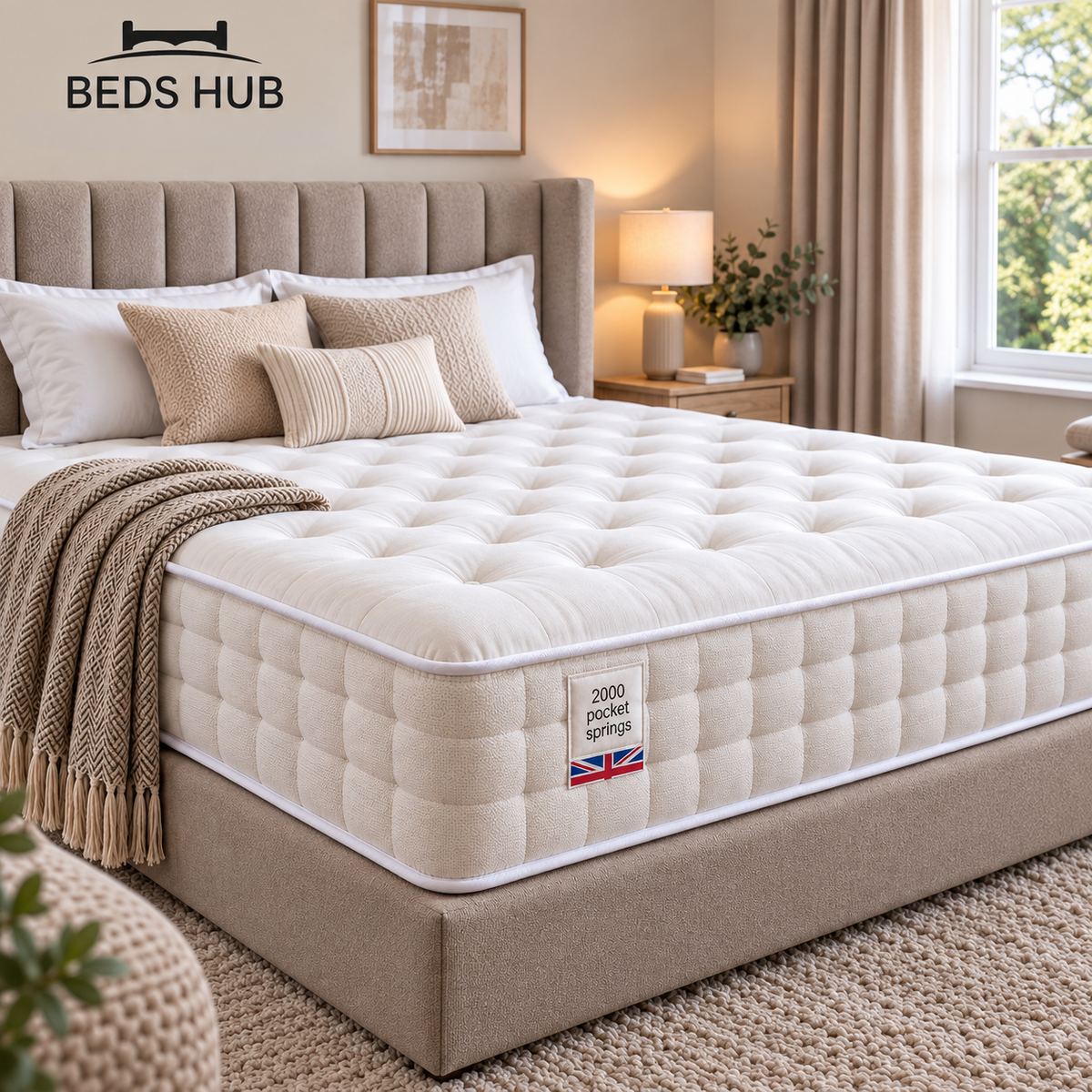 BEDS HUB 2000 Pocket Sprung Luxury Mattress