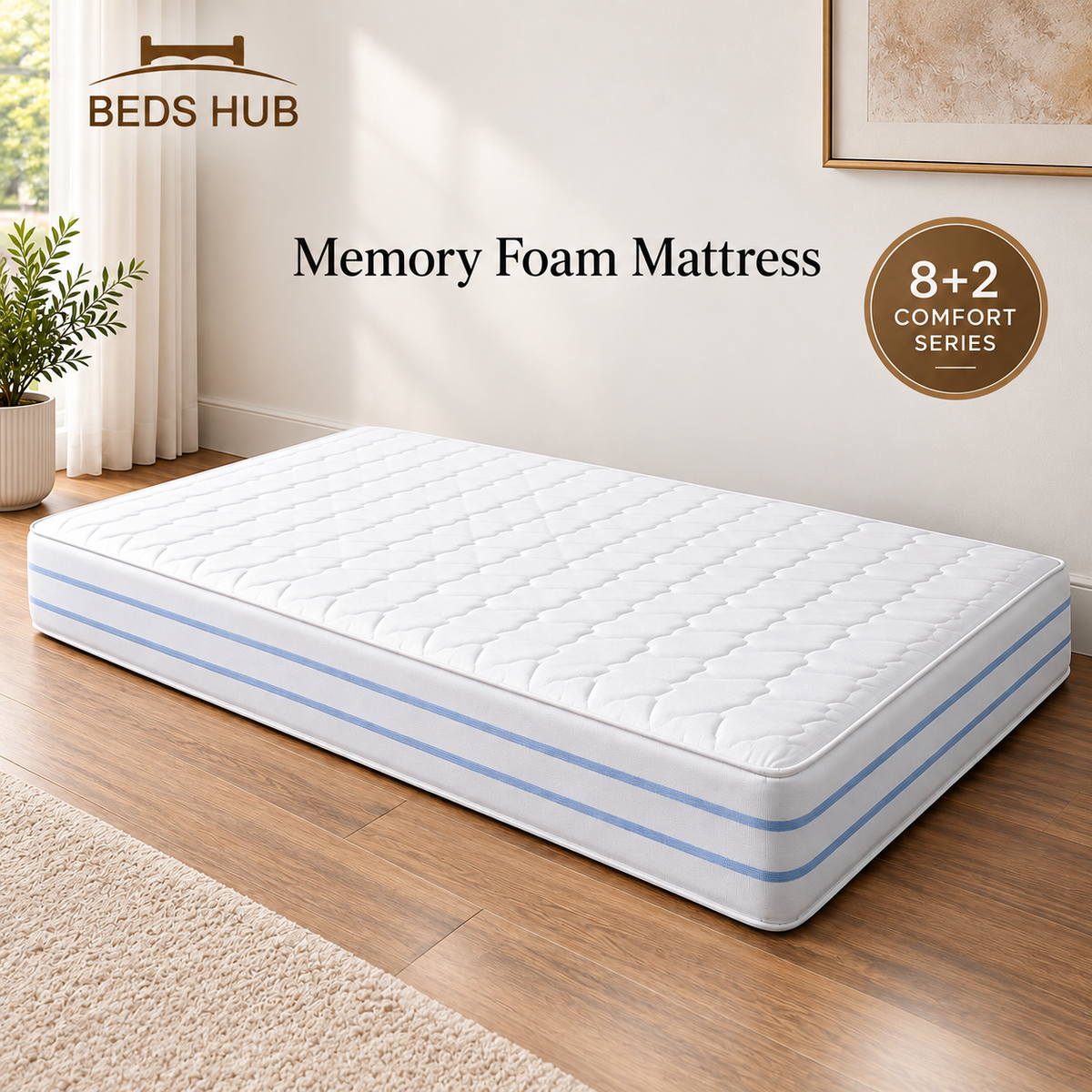 Beds Hub Memory Foam Mattress 8+2 – Comfort Series