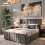 The Elara Wingback Ottoman Storage Bed