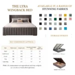 The Elara Wingback Ottoman Storage Bed