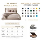 The Astron Wingback Ottoman Storage Bed