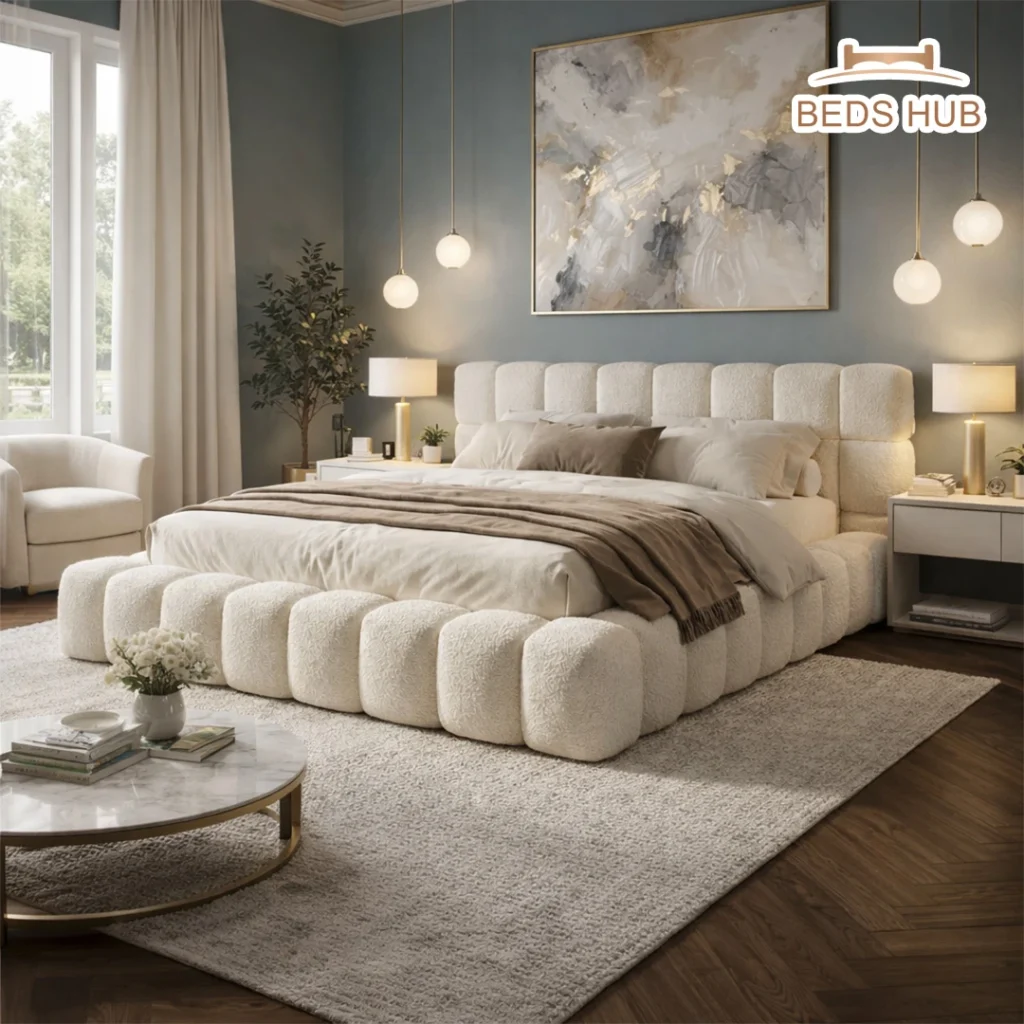 The Marshmallow Boucle Bed