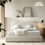 The Ripple Curved Boucle Bed